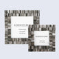 Baby Picture Frames Cornice Chain Pattern Bone & Resin Inlay Collection in Grey