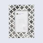 Picture Frames Mosaic Quatrefoil Pattern Bone & Resin Inlay Collection in 3 colors, 4x6