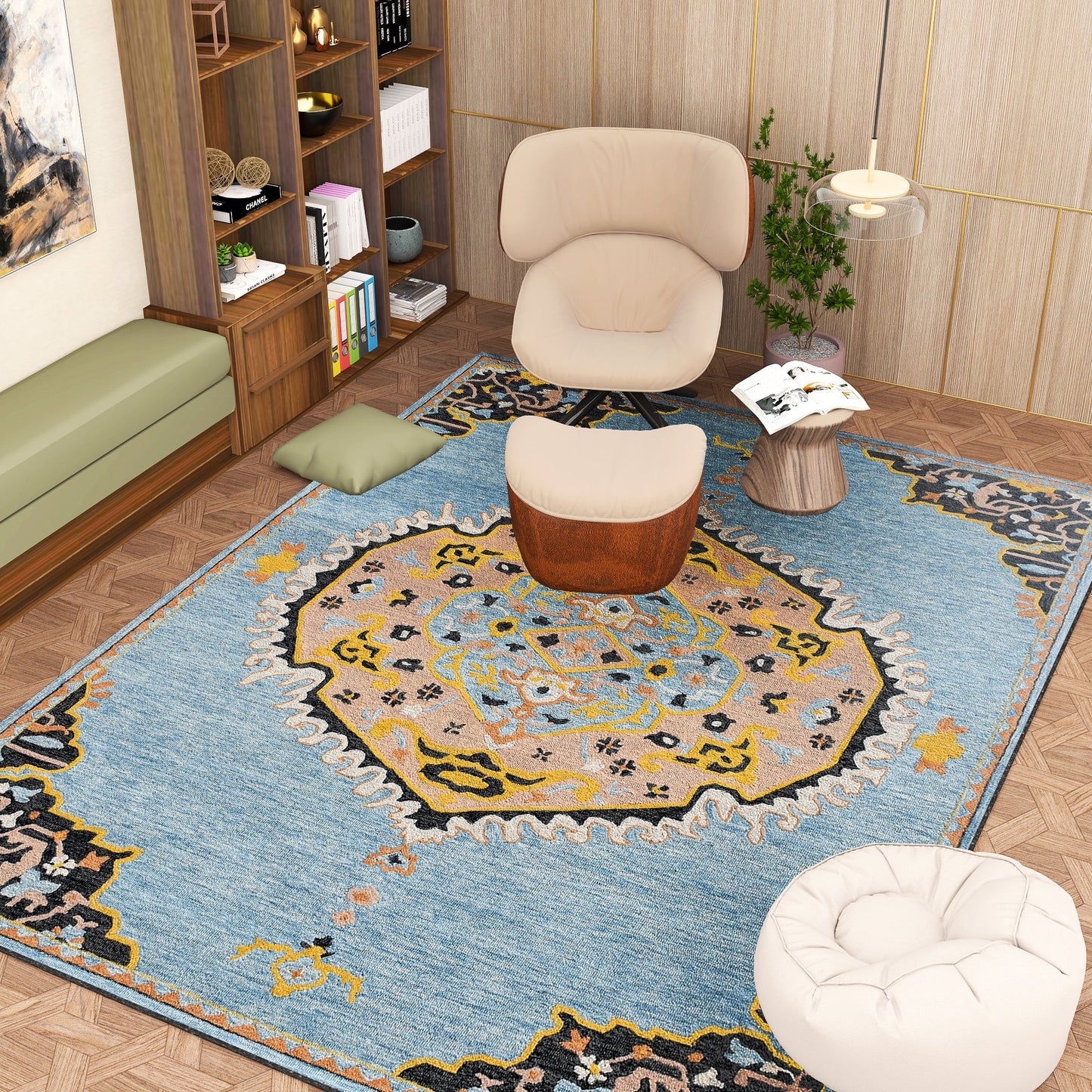 Premium Hand-Tufted Rug Made of 100% Wool  - Shivanka - 8x10 Feet