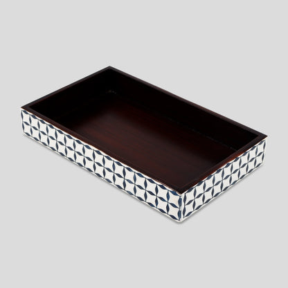 Vanity Trays Illusion Wrap Pattern Bone & Resin Inlay Collection in 10x6