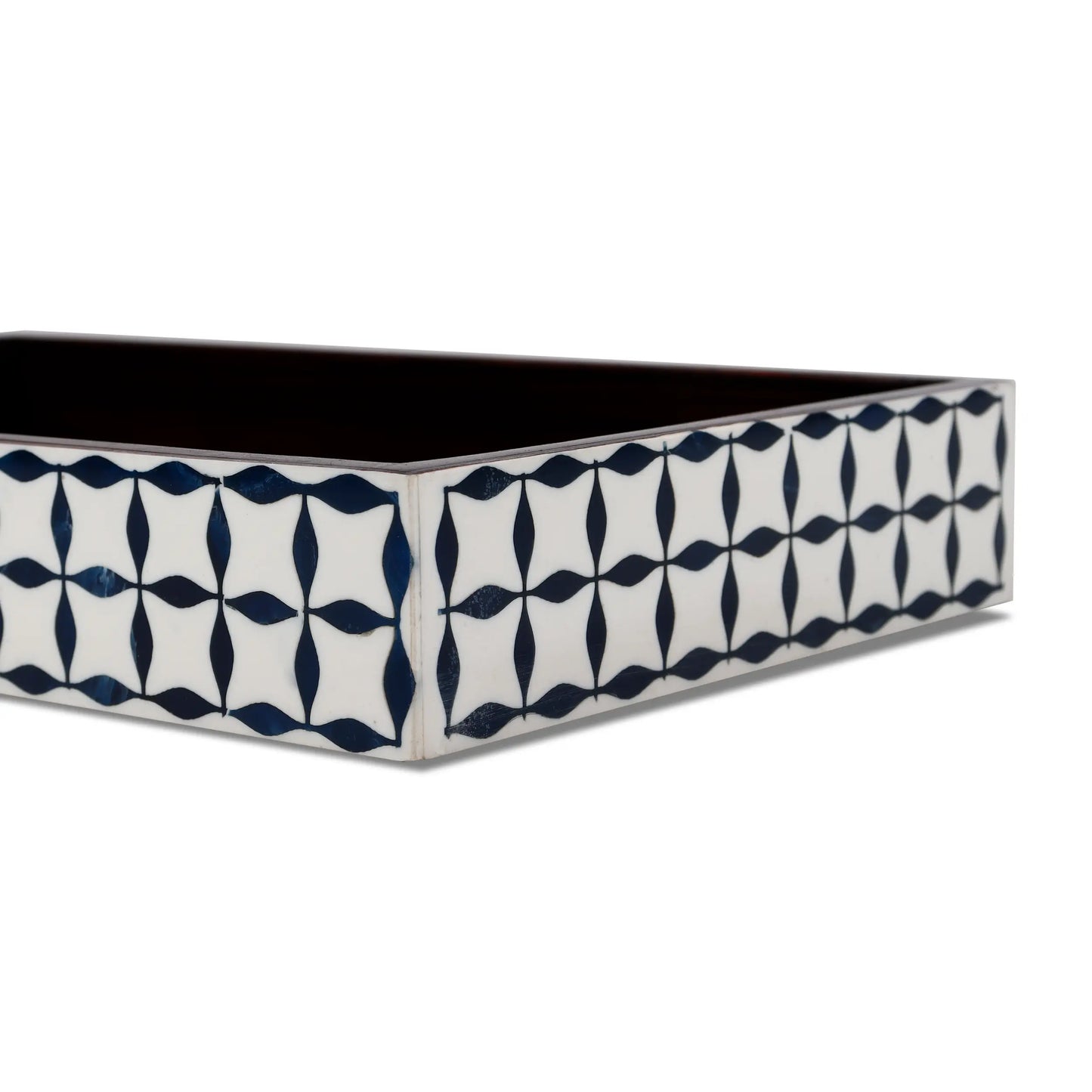 Vanity Trays Illusion Wrap Pattern Bone & Resin Inlay Collection in 10x6