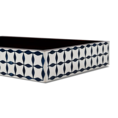Vanity Trays Illusion Wrap Pattern Bone & Resin Inlay Collection in 10x6