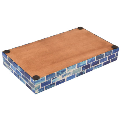 Countertop and Vanity Tray - Parlour Bond  Collection Blue 10x6 inches