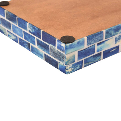 Countertop and Vanity Tray - Parlour Bond  Collection Blue 10x6 inches