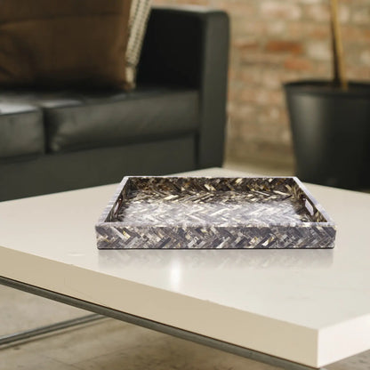 Decorative Trays Discovery Fantazia Pattern Resin Inlay Collection in 2 Sizes