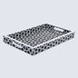 Decorative Trays Zellij Pattern Resin Inlay Collection in 2 Sizes, Black & White