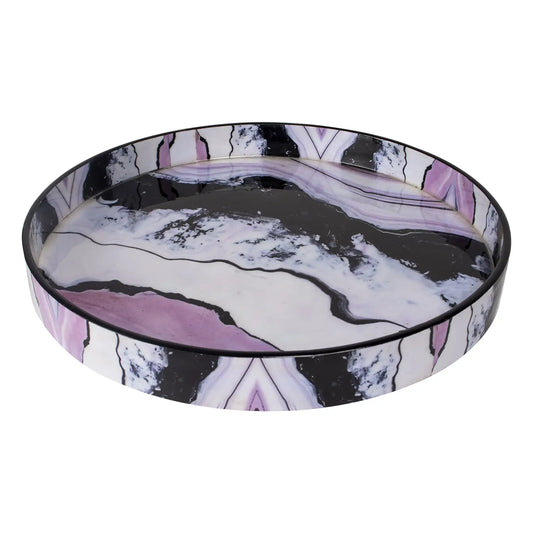 Decorative Trays Cosmos Astral Pattern Resin Inlay Collection in 12x12