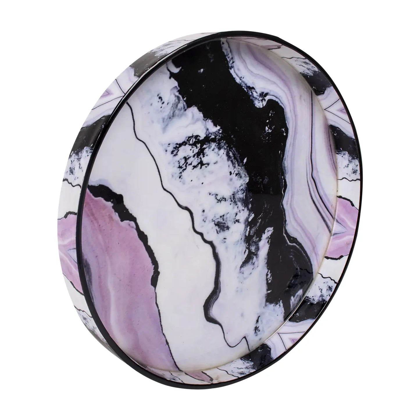 Decorative Trays Cosmos Astral Pattern Resin Inlay Collection in 12x12