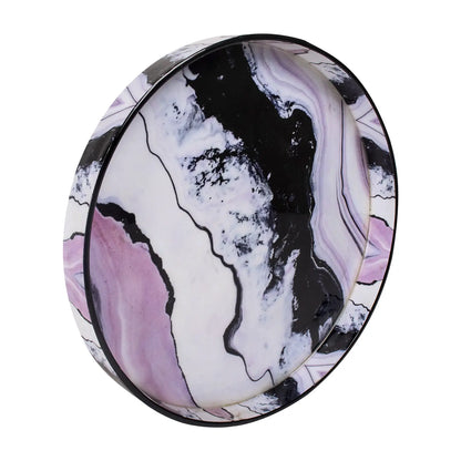 Decorative Trays Cosmos Astral Pattern Resin Inlay Collection in 12x12
