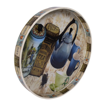 Decorative Trays Voyage Assam Pattern Resin Inlay Collection in 12x12