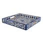 Decorative Trays Alhambra Azul Pattern Bone & Resin Inlay Collection in 2 Sizes