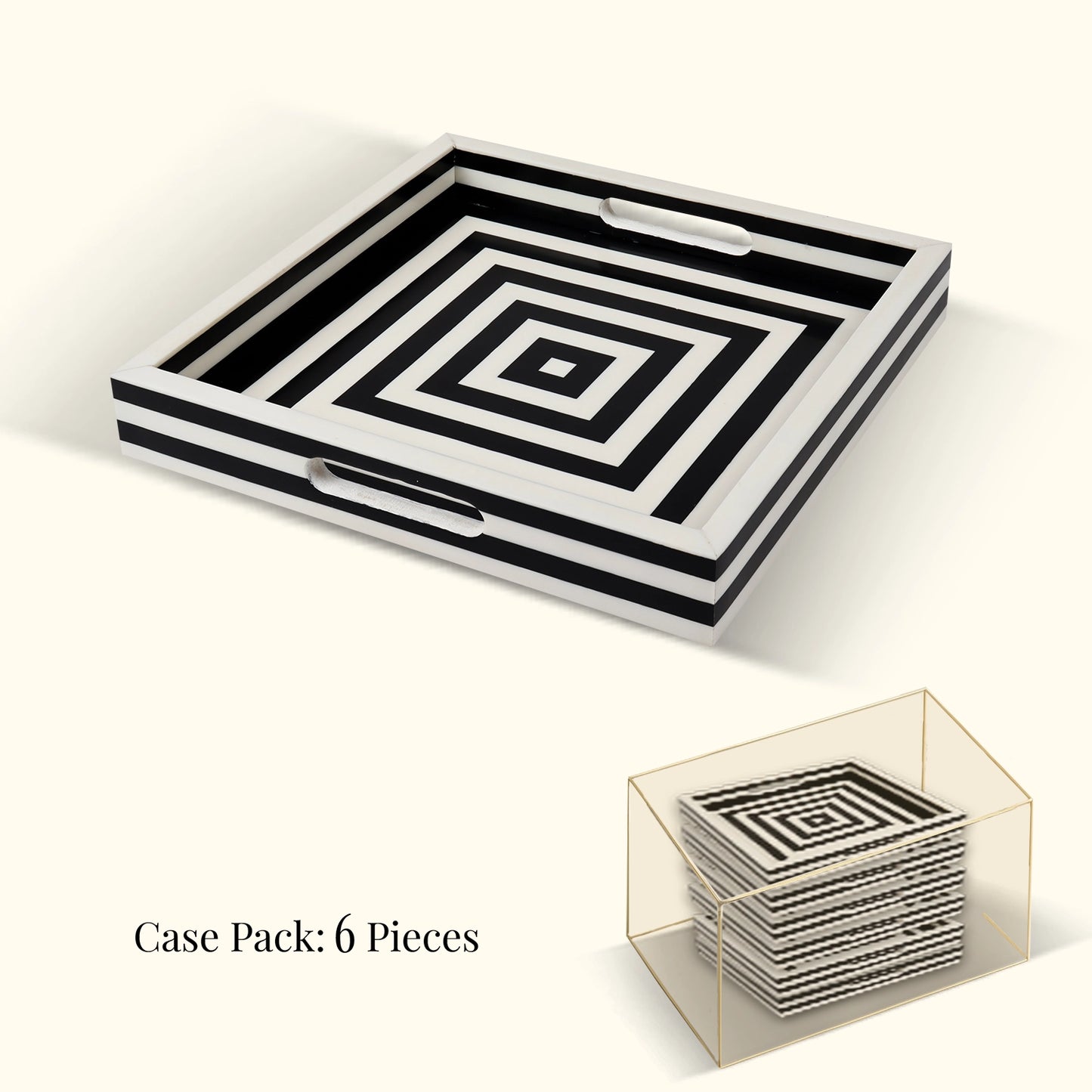 Decorative Trays Concentrics 12x12, Pack of 6