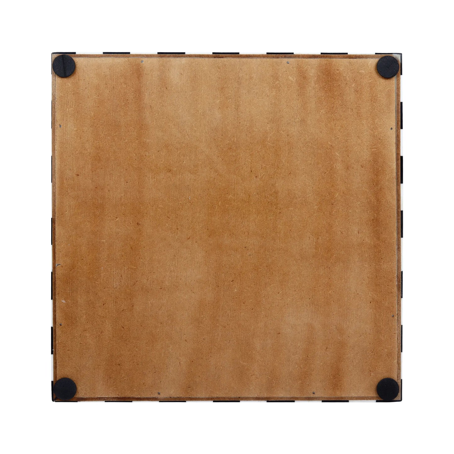 Decorative Trays Illusion Check Pattern Resin Inlay Collection in 12x12, Black & White