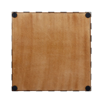 Decorative Trays Illusion Check Pattern Resin Inlay Collection in 12x12, Black & White