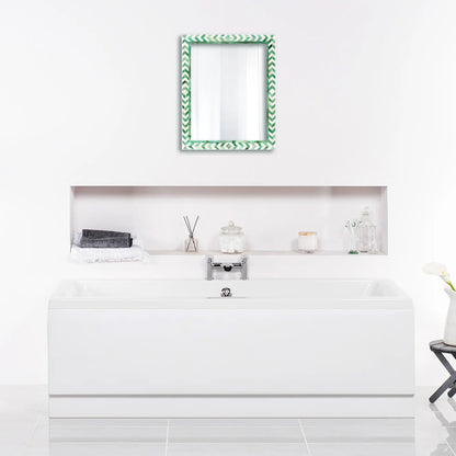 Make to Order Taj Green Mirror Bone Inlay Collection in 4 Sizes