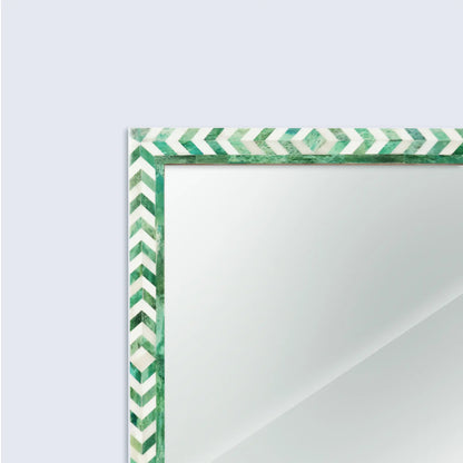 Make to Order Taj Green Mirror Bone Inlay Collection in 4 Sizes
