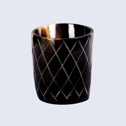 Horn Whiskey Shot Glasses Pack (4,8 & 12) - Hold Up to 6.5oz, Crisscross