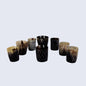 Horn Whiskey Shot Glasses Pack (4,8 & 12) - Hold Up to 6.5oz, Crisscross